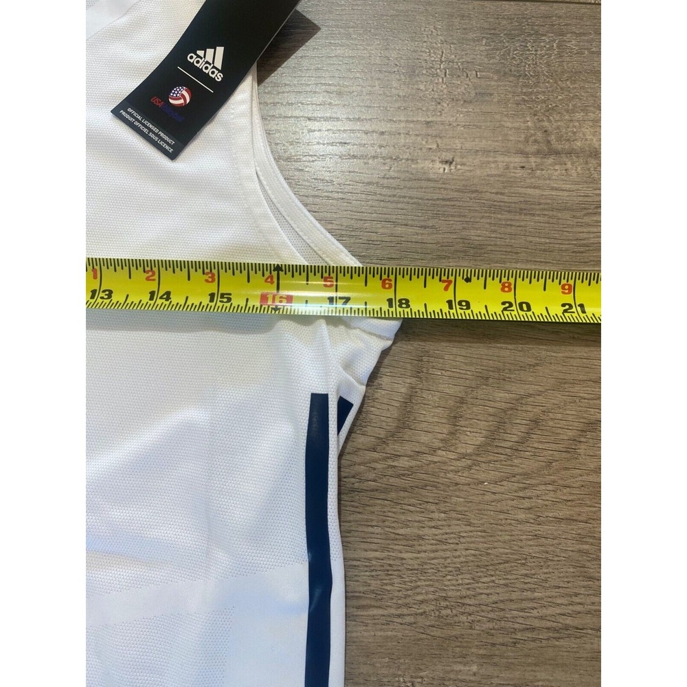 Adidas Team USA Volleyball Jersey Top Primeblue Women Size Large White FK1047 - Picture 4 of 5